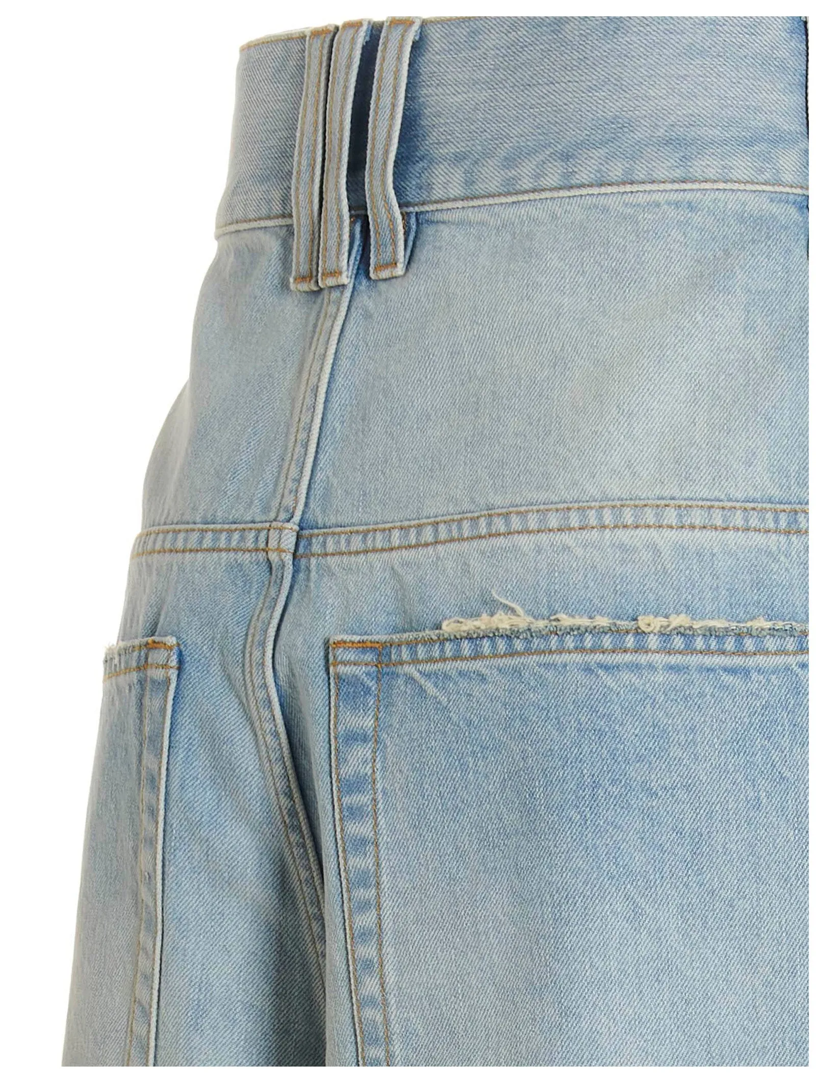Balmain Flared Washed Denim Jeans