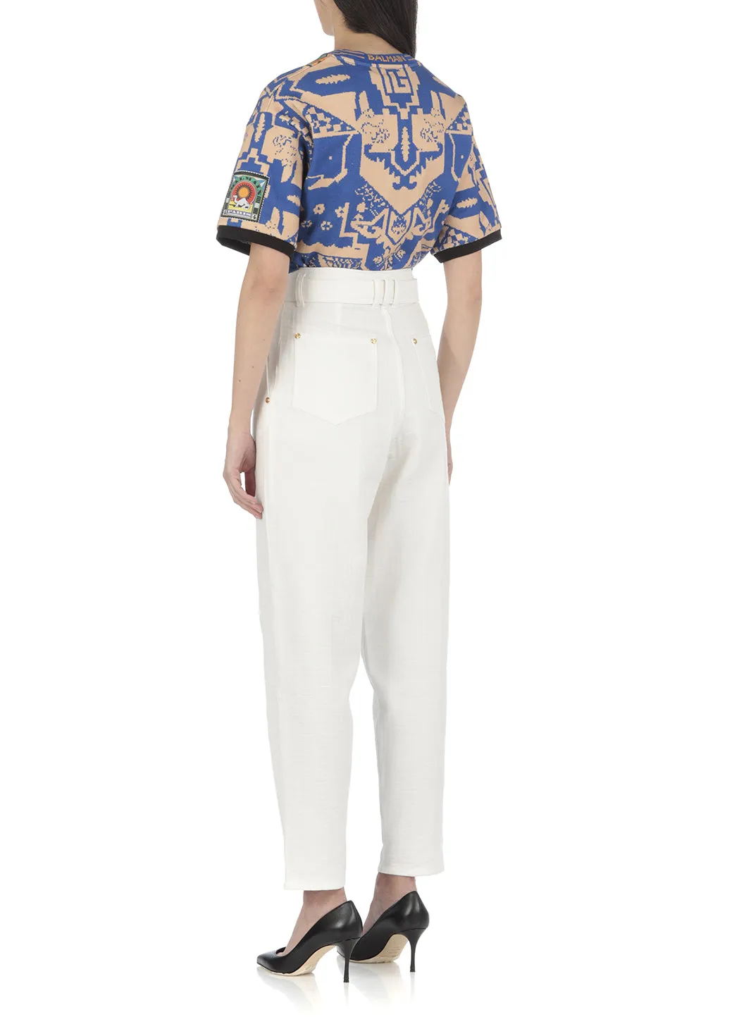 Balmain Monogram High Waisted Jeans