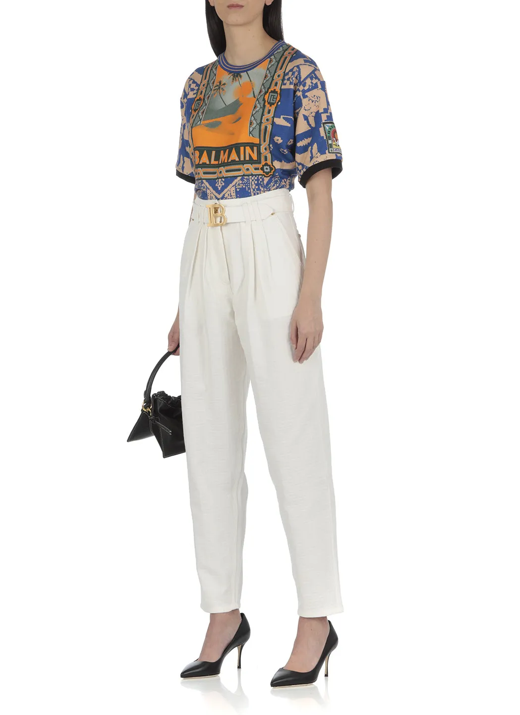 Balmain Monogram High Waisted Jeans