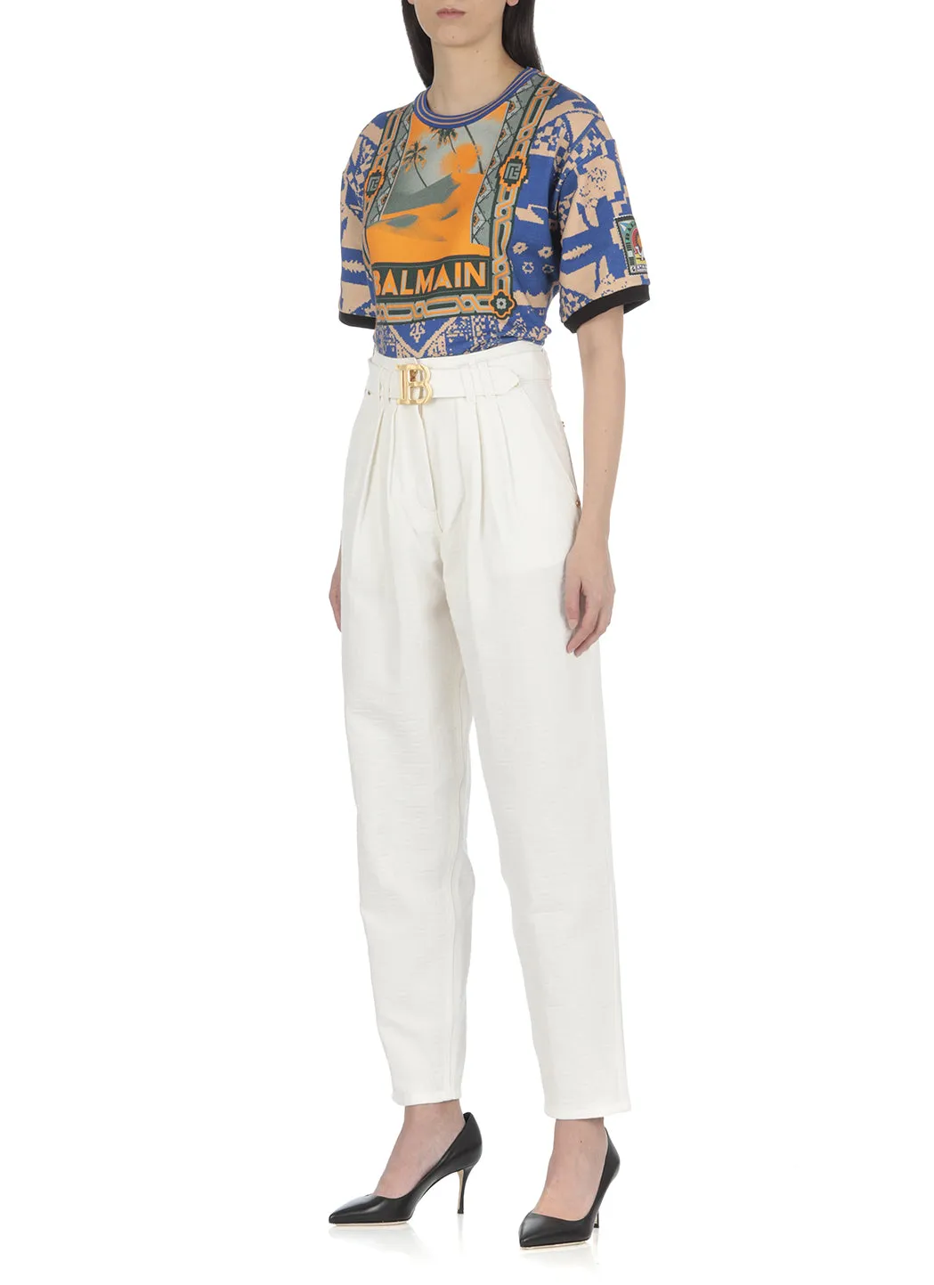 Balmain Monogram High Waisted Jeans