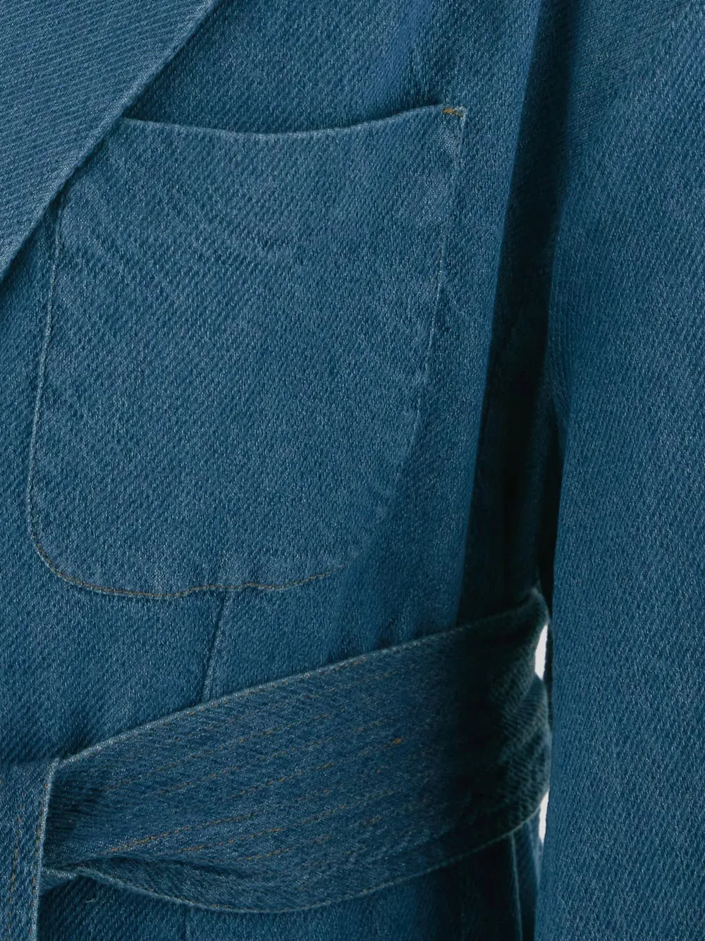 Barena Belted Drop Shoulder Denim Jacket