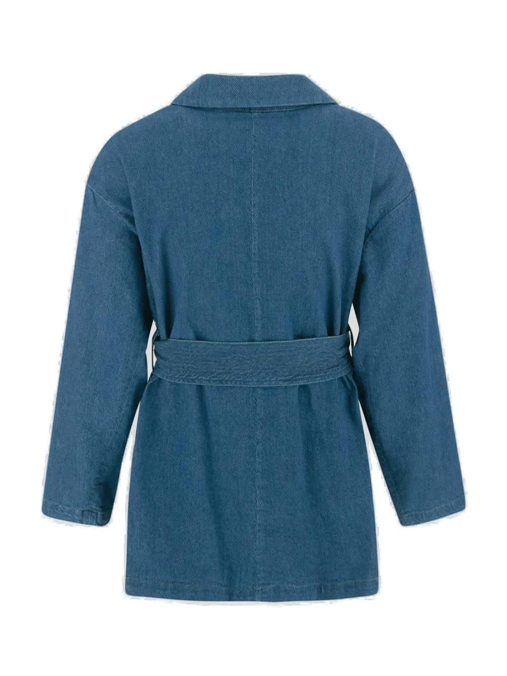 Barena Belted Drop Shoulder Denim Jacket