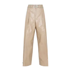 Bottega Veneta Belted Waist Wide Leg Trousers