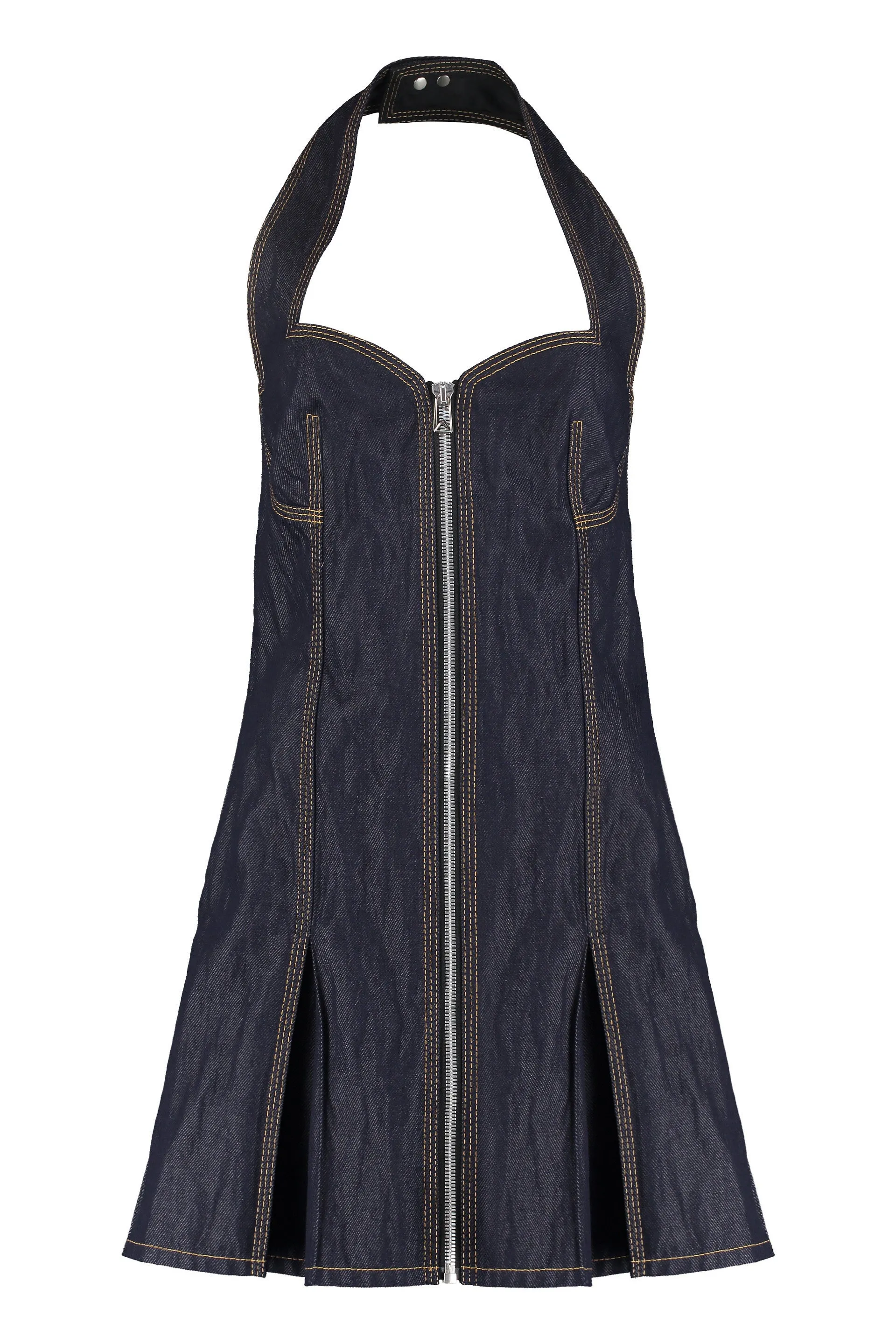 Bottega Veneta Zip-Up Sleeveless Denim Dress