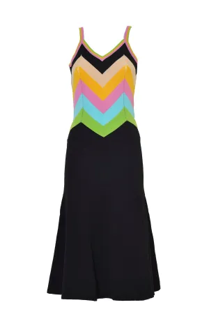 Boutique Moschino Color-Block Sleeveless Dress