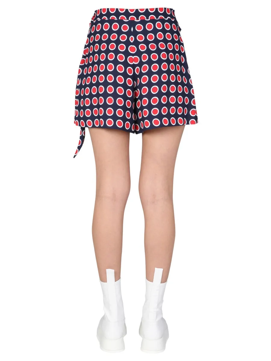 Boutique Moschino Eyelets Tie-Waist Shorts