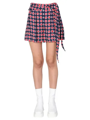Boutique Moschino Eyelets Tie-Waist Shorts