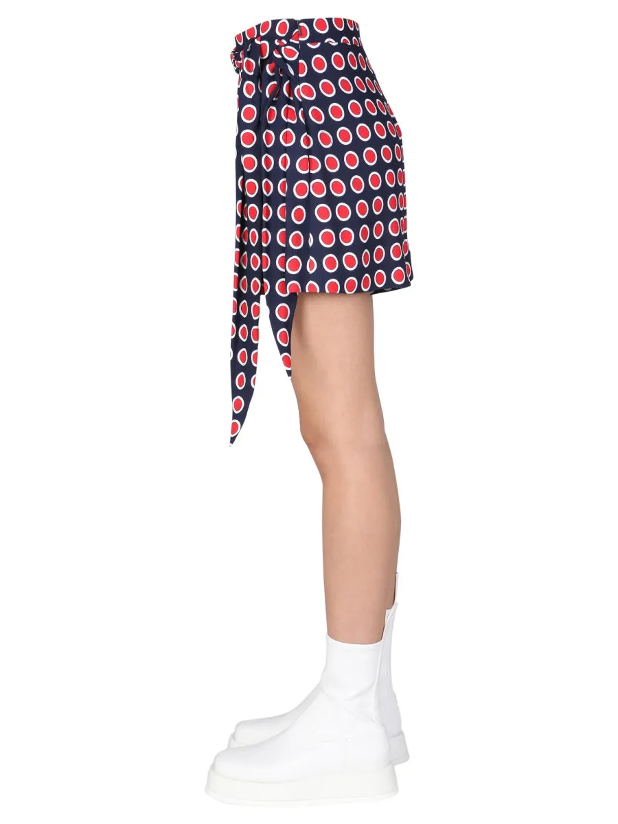 Boutique Moschino Eyelets Tie-Waist Shorts