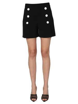 Boutique Moschino High Rise Button Detailed Shorts