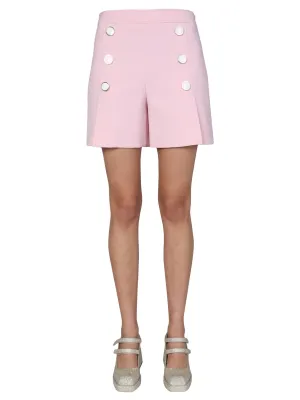 Boutique Moschino High Rise Button Detailed Shorts
