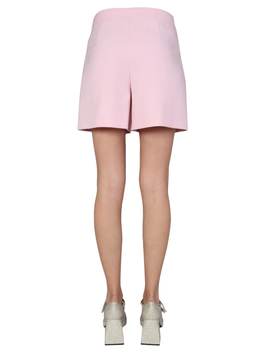 Boutique Moschino High Rise Button Detailed Shorts