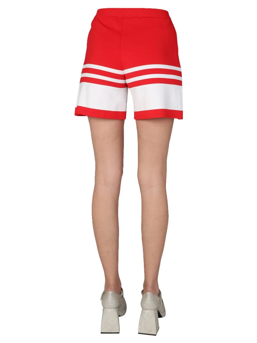 Boutique Moschino Sailor Mood Stripe-Detailed Shorts