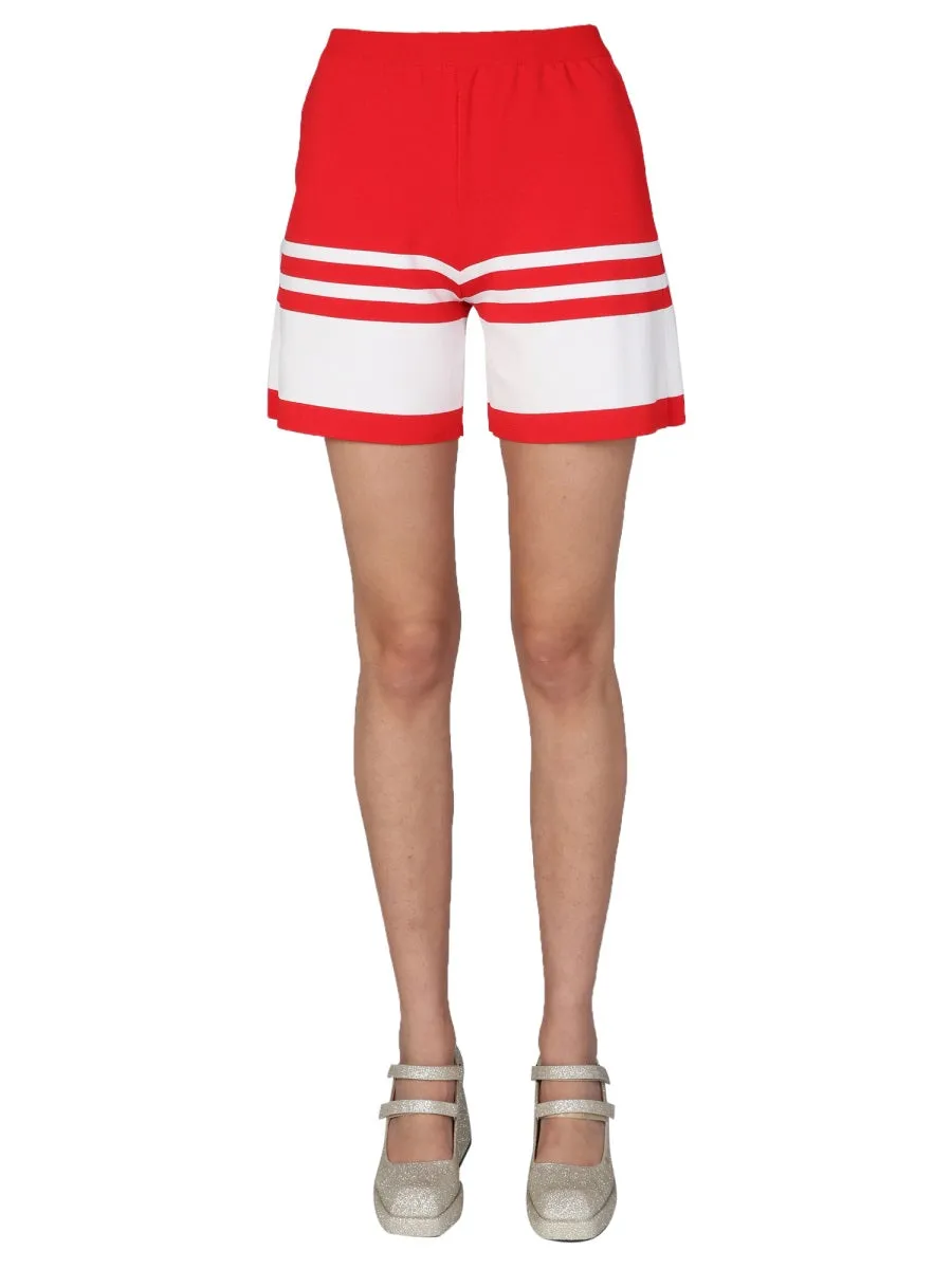 Boutique Moschino Sailor Mood Stripe-Detailed Shorts