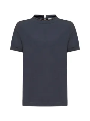 Brunello Cucinelli Bead Embellished Crewneck T-Shirt