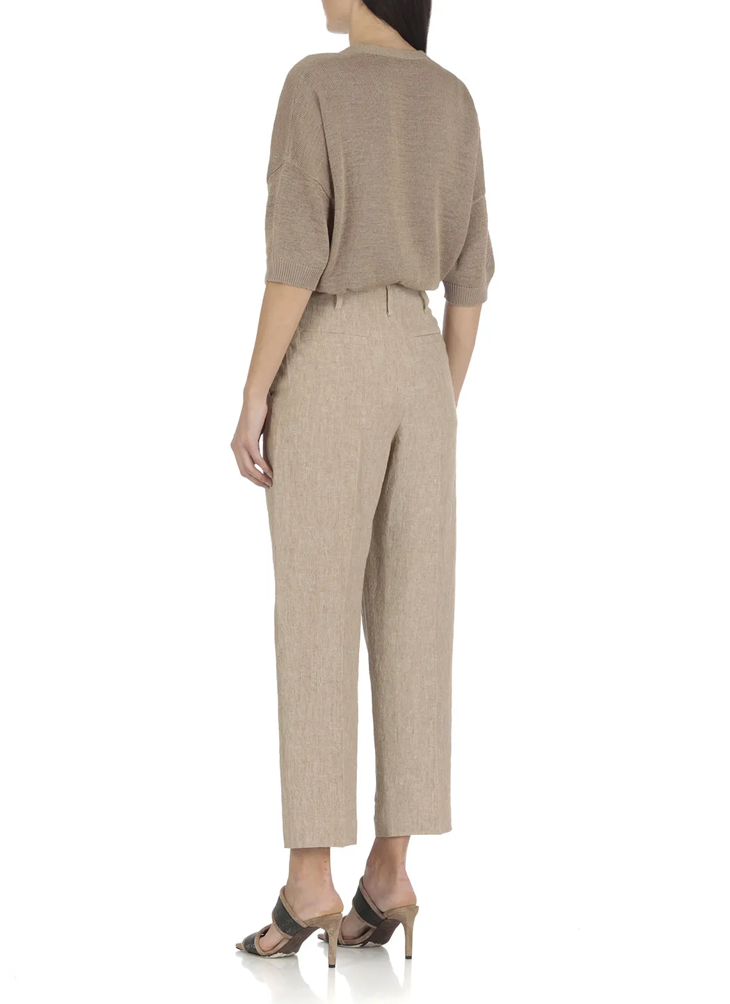 Brunello Cucinelli High Waist Straight Leg Trousers