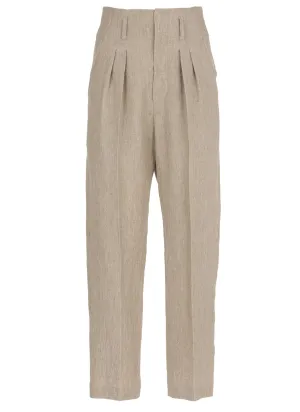 Brunello Cucinelli High Waist Straight Leg Trousers