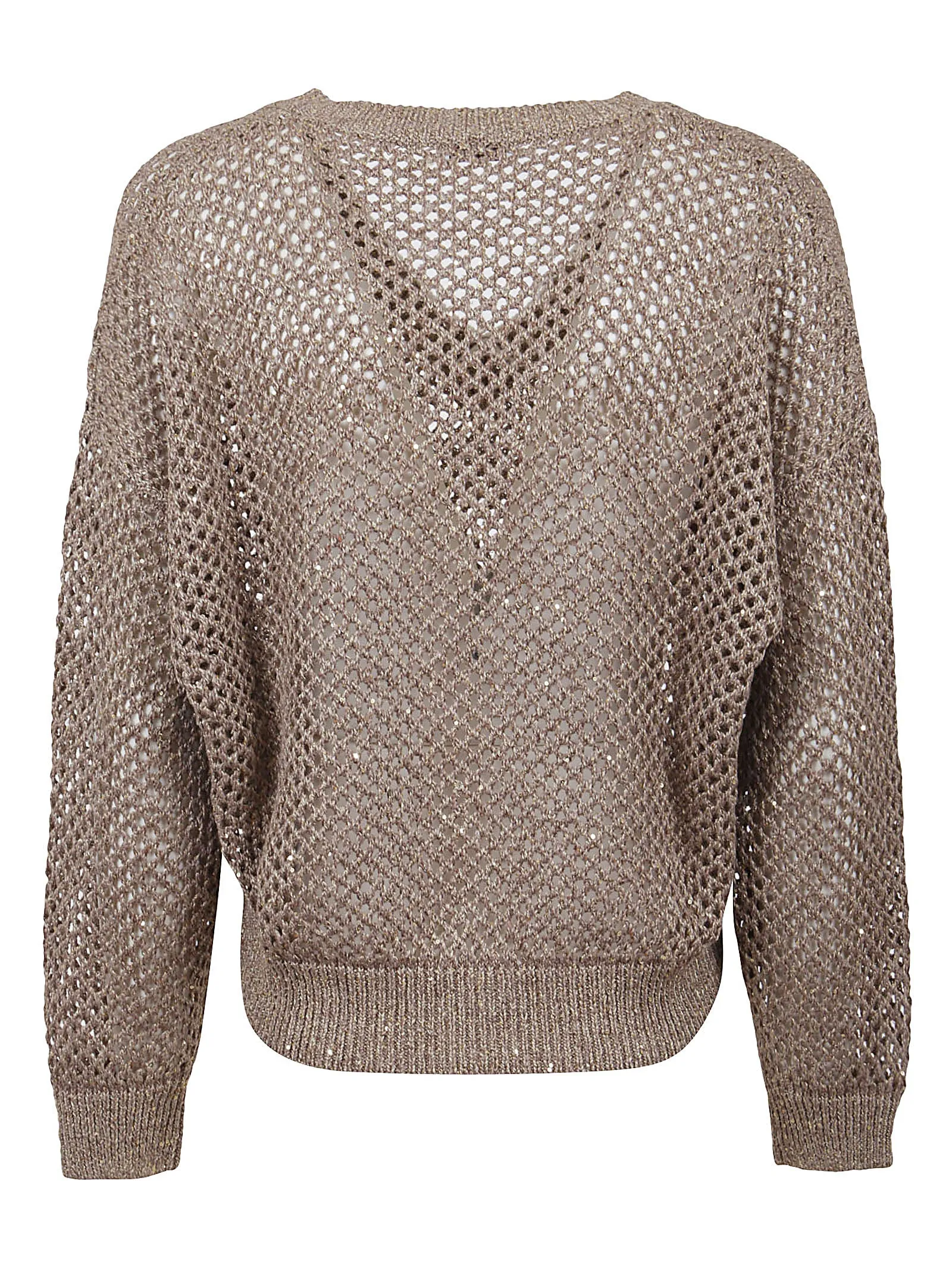 Brunello Cucinelli Long-Sleeved Open Knit Jumper