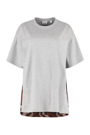 Burberry Checked Crewneck T-Shirt