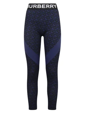 Burberry Monogram Print Stretch Jersey Leggings