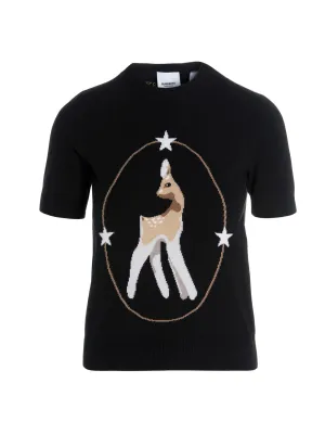 Burberry Short-Sleeved Intarsia Knit Jumper