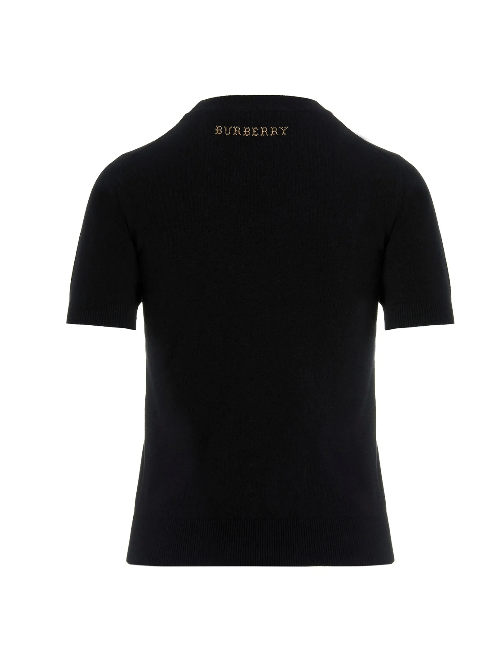 Burberry Short-Sleeved Intarsia Knit Jumper