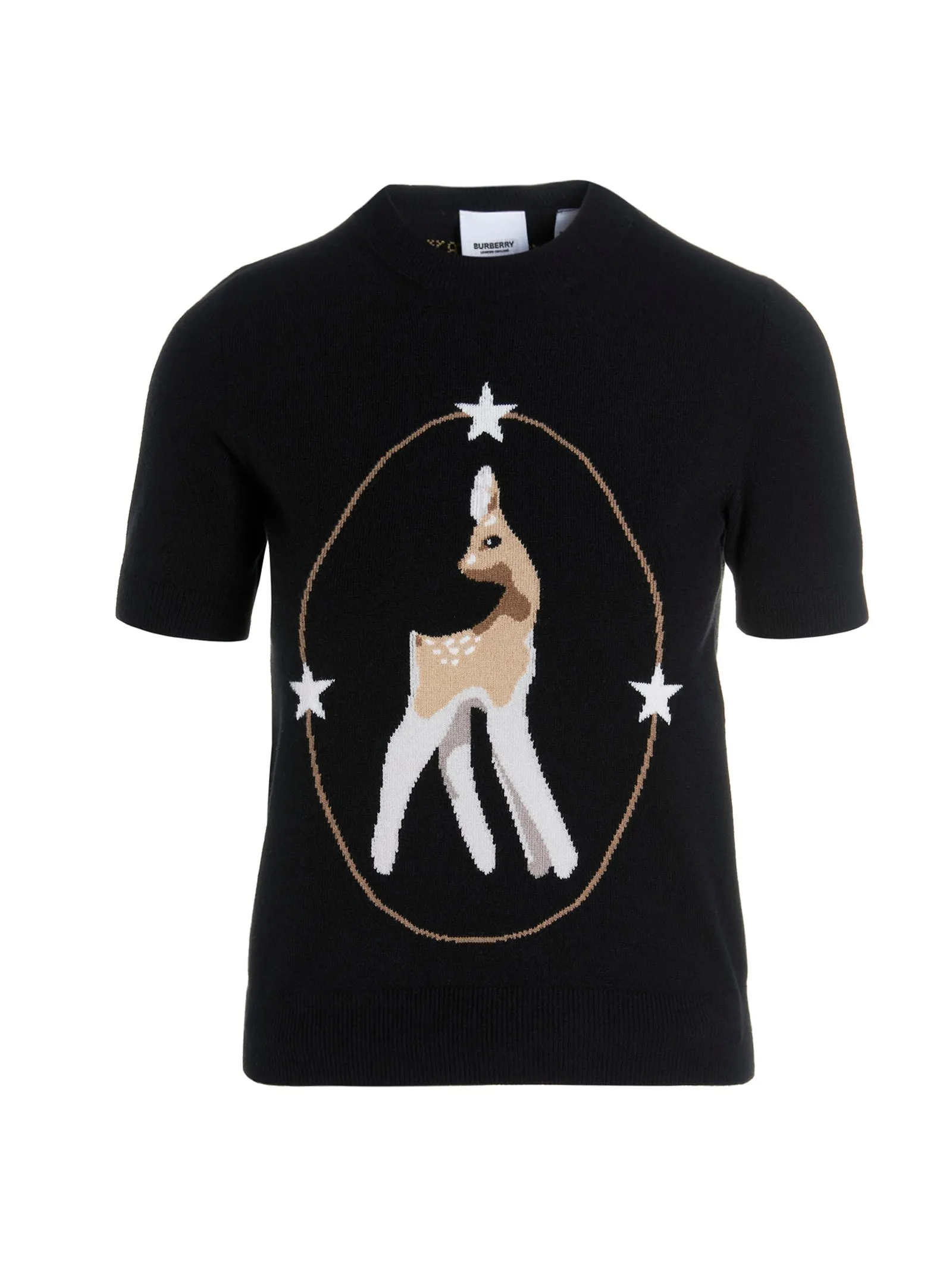 Burberry Short-Sleeved Intarsia Knit Jumper