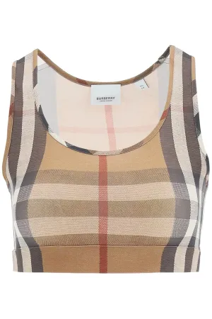 Burberry Vintage Check Scoop Neck Tank Top