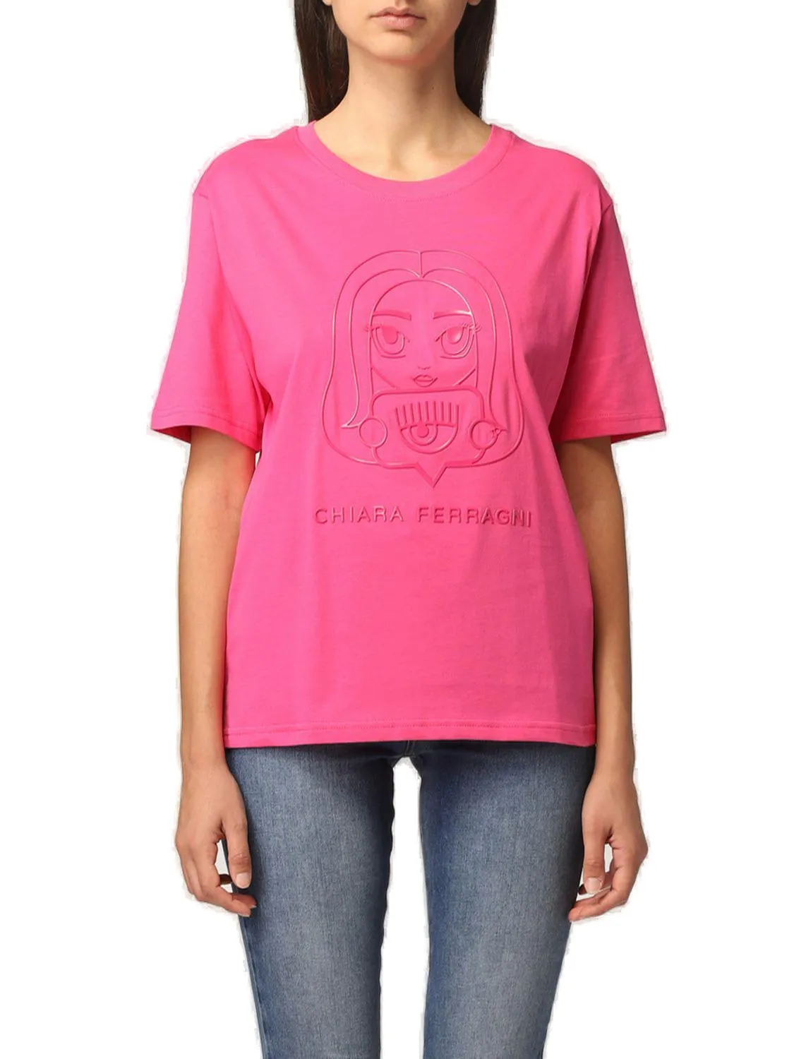 Chiara Ferragni Logo Detailed Crewneck T-Shirt