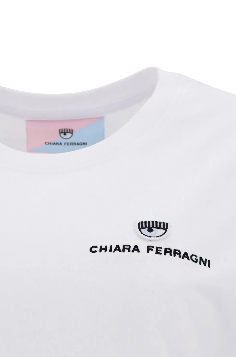 Chiara Ferragni Logo Embroidered Crewneck T-Shirt