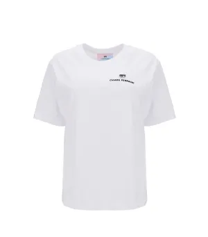 Chiara Ferragni Logo Embroidered Crewneck T-Shirt