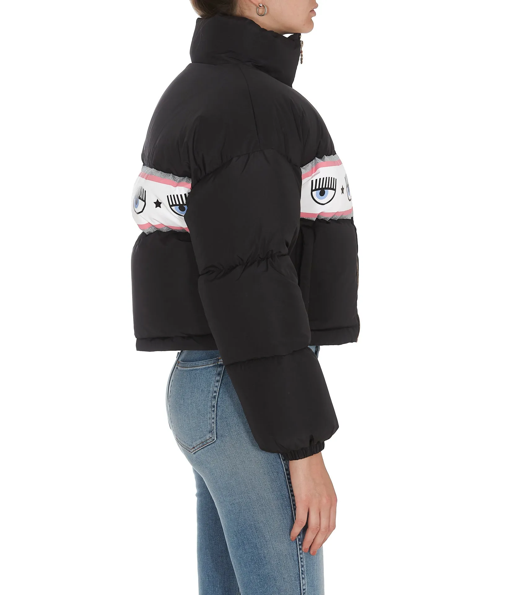 Chiara Ferragni Logomania Cropped Puffer Jacket