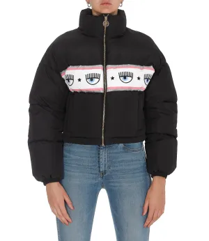Chiara Ferragni Logomania Cropped Puffer Jacket