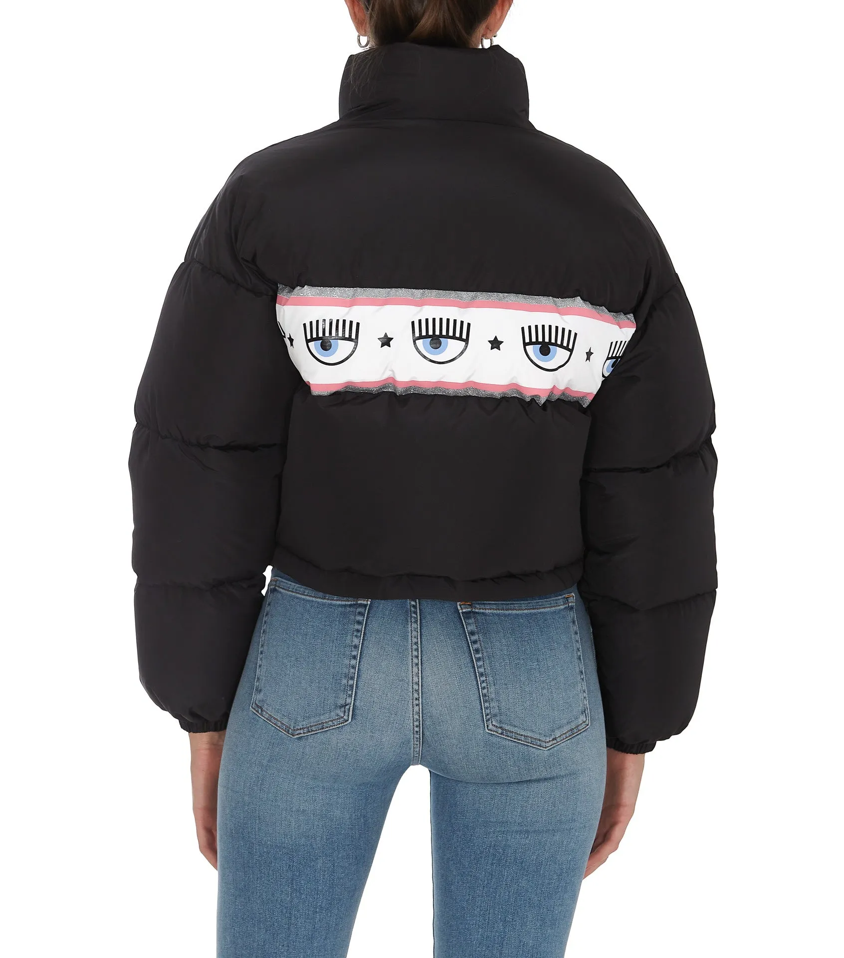 Chiara Ferragni Logomania Cropped Puffer Jacket