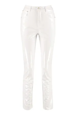 Chiara Ferragni Vinyl Slim Leg Trousers
