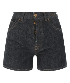 Chlo High Waist Buttoned Denim Shorts