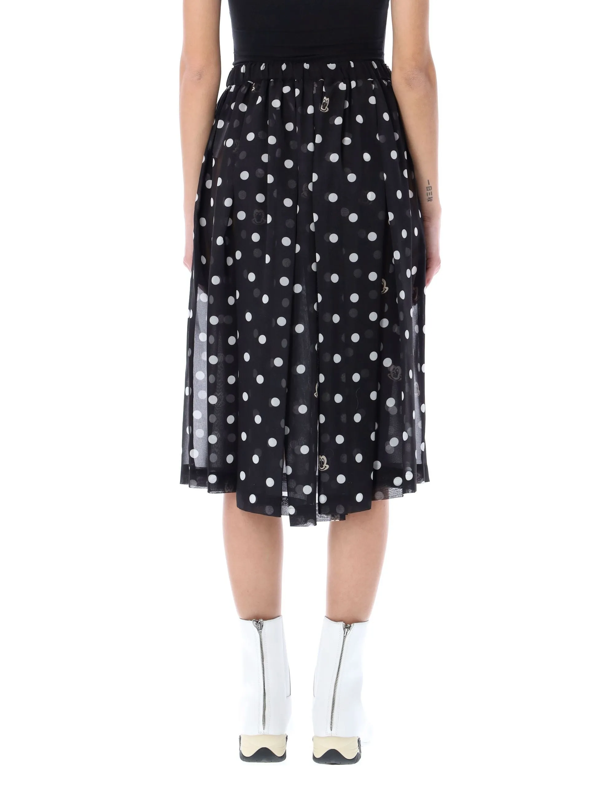 Comme des Garons Girl High Waist Polka-Dot Skirt