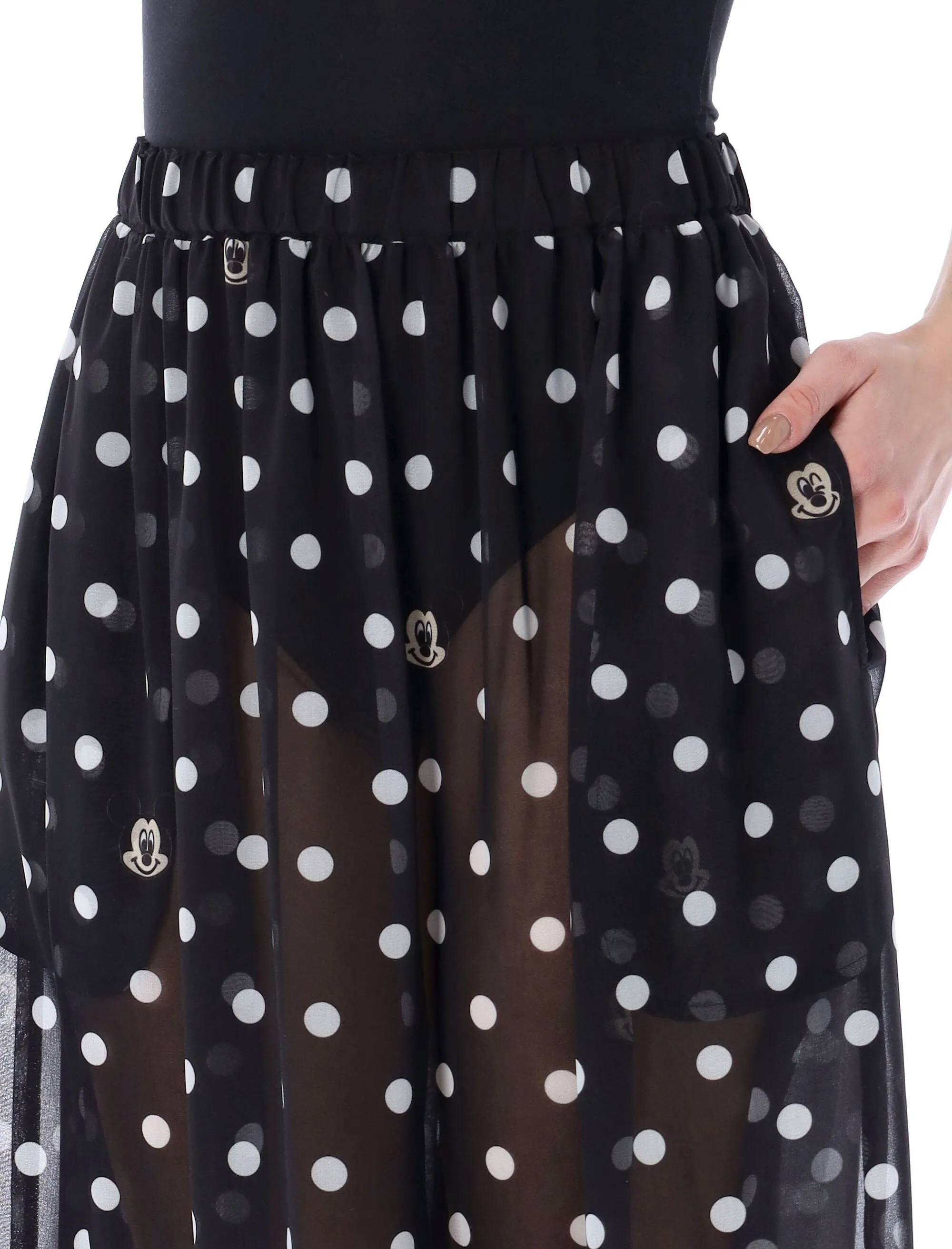 Comme des Garons Girl High Waist Polka-Dot Skirt