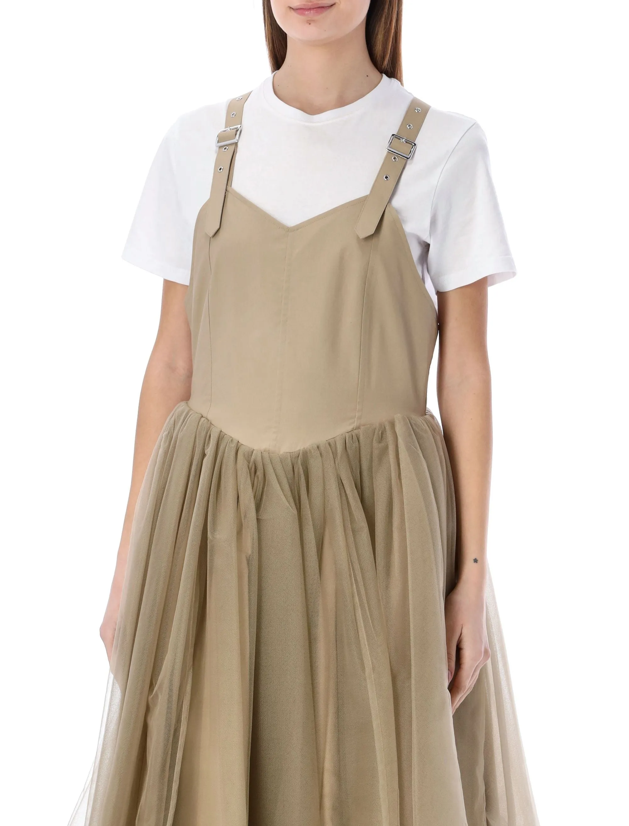 Comme Des Garons Noir Kei Ninomiya Flared Tiered-Tulle Dress