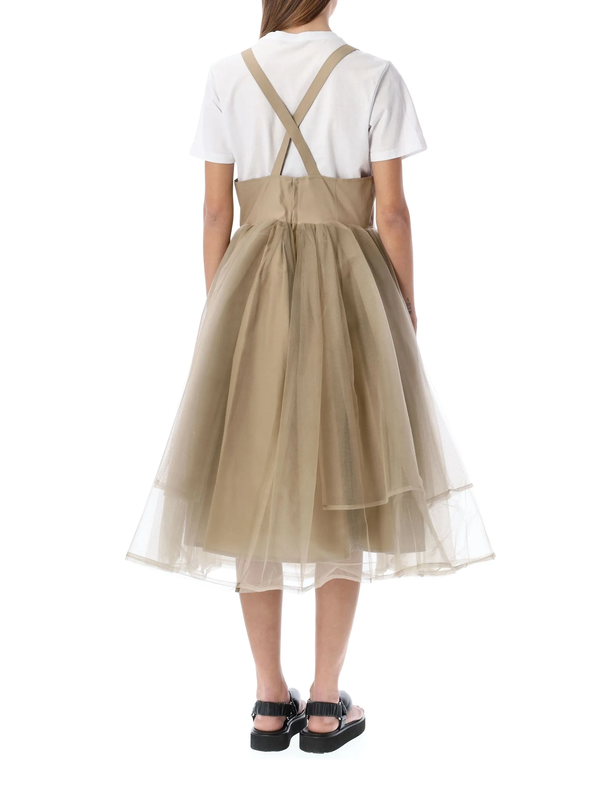 Comme Des Garons Noir Kei Ninomiya Flared Tiered-Tulle Dress