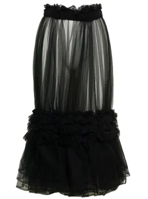 Comme Des Garons Noir Kei Ninomiya Ruffled Tulle Skirt