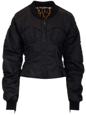 Dolce & Gabbana Bustier Detail Varsity Jacket