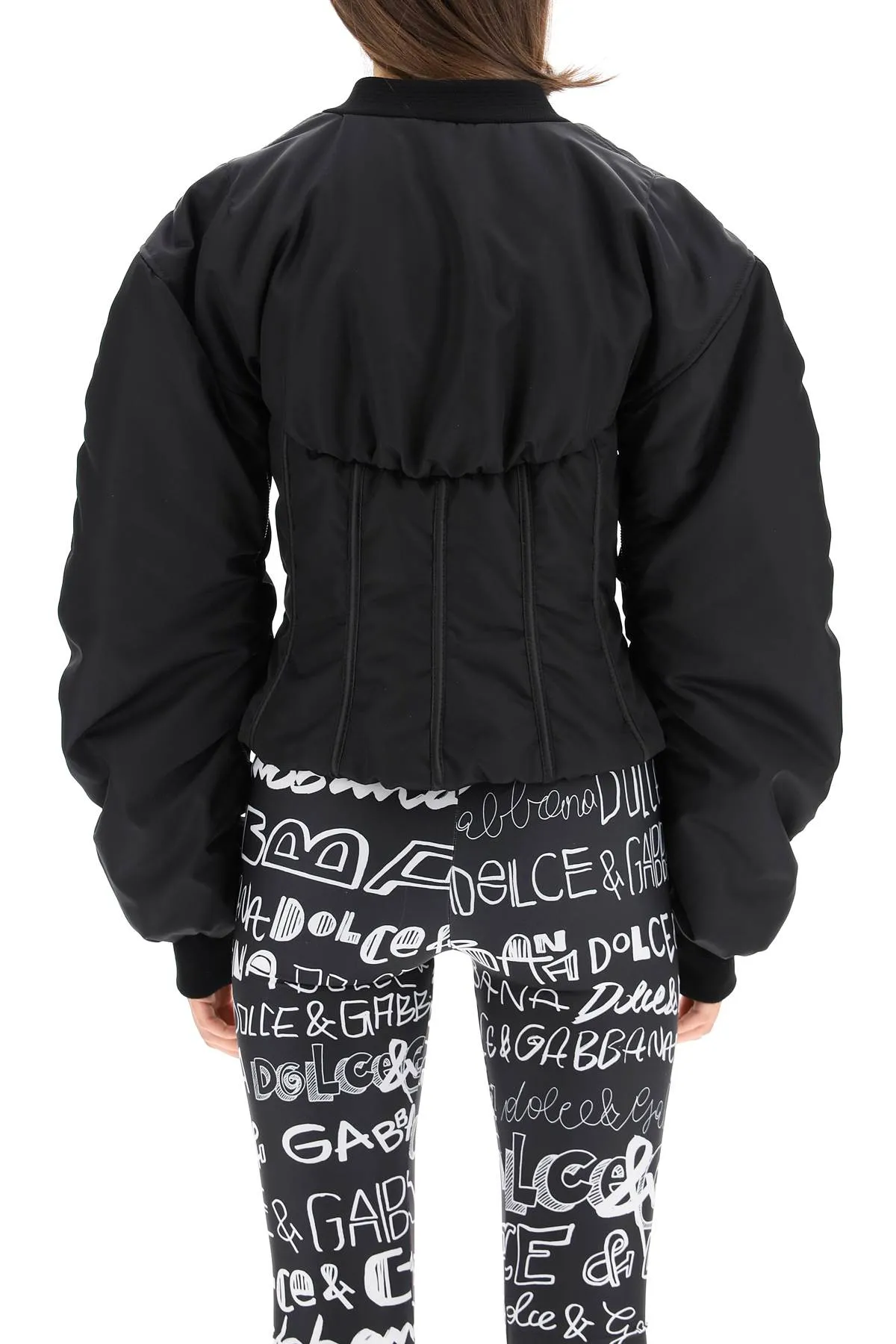 Dolce & Gabbana Bustier Detail Varsity Jacket