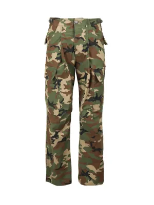 Dolce & Gabbana Camouflage Printed Raw-Cut Edge Trousers