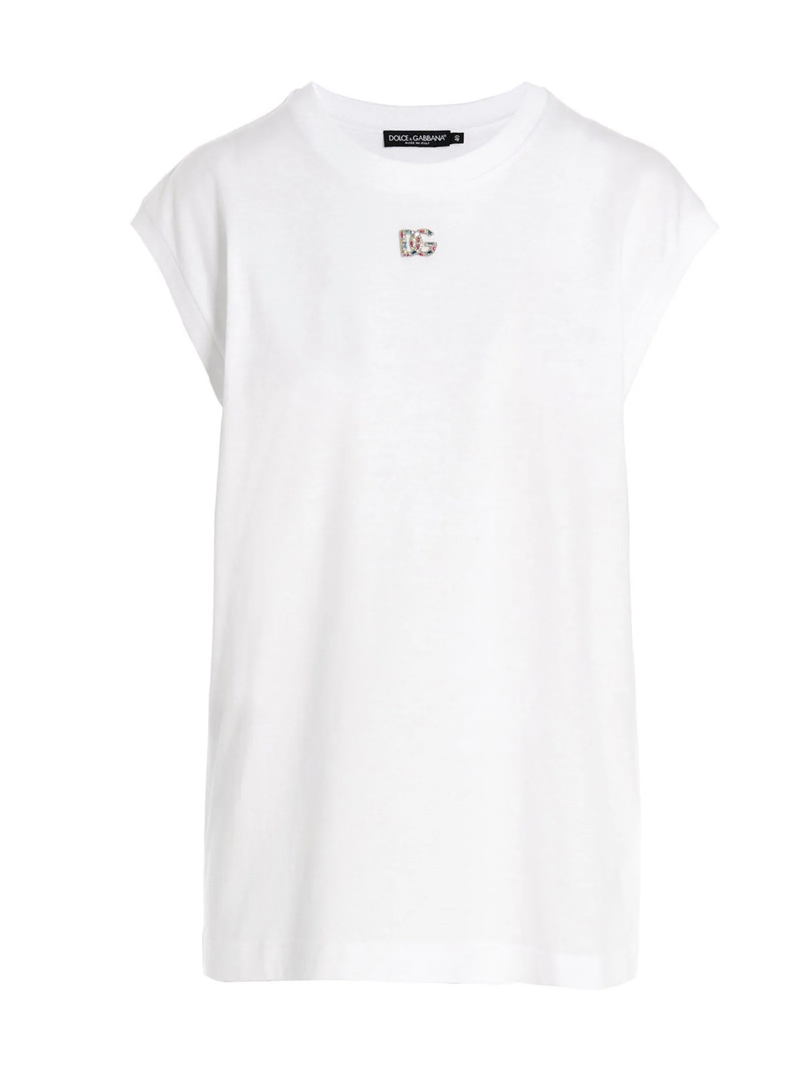 Dolce & Gabbana DG Logo Embellished Jersey T-Shirt