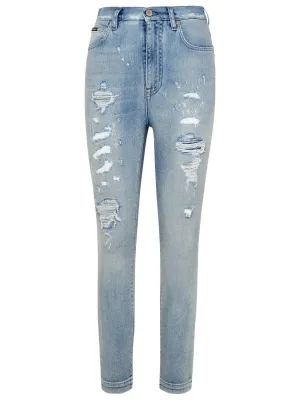 Dolce & Gabbana Distressed Skinny Cut Jeans