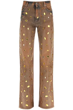Dolce & Gabbana Embellished High-Waisted Jeans