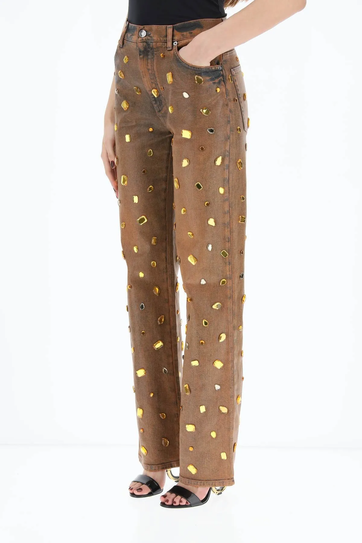 Dolce & Gabbana Embellished High-Waisted Jeans