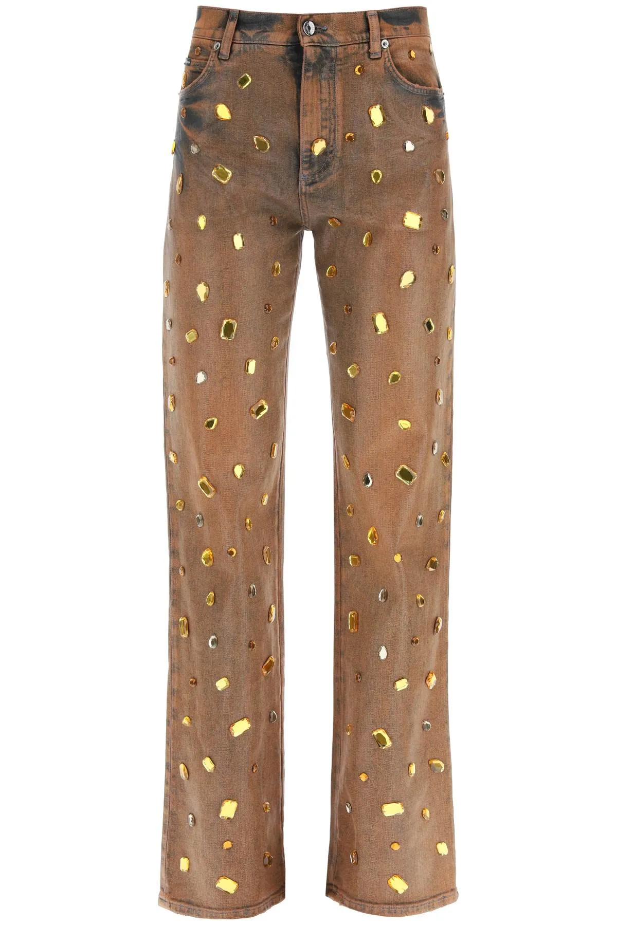 Dolce & Gabbana Embellished High-Waisted Jeans