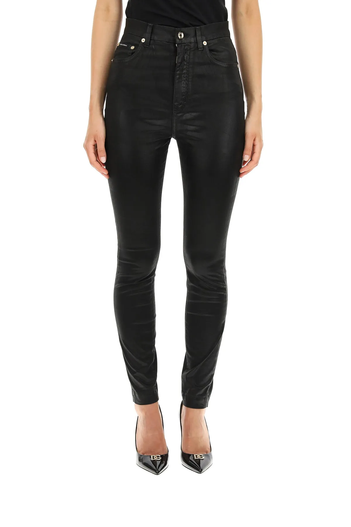 Dolce & Gabbana Logo Plaque Skinny Jeans