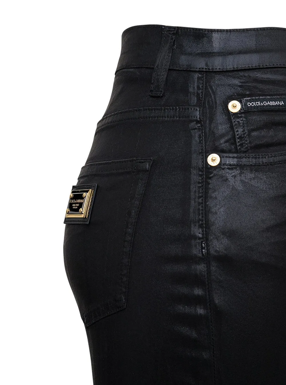 Dolce & Gabbana Logo Plaque Skinny Jeans